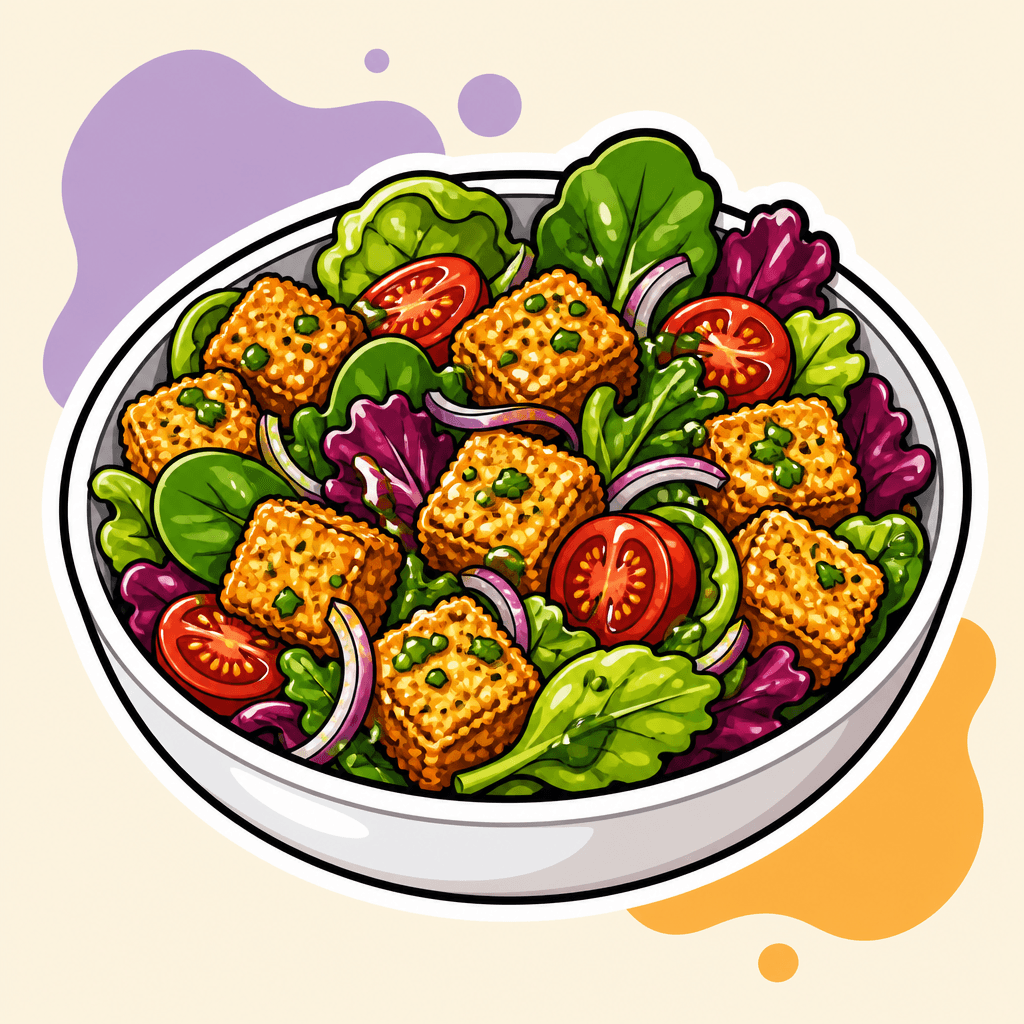 Illustration: Crispy Paneer / Tofu Salad